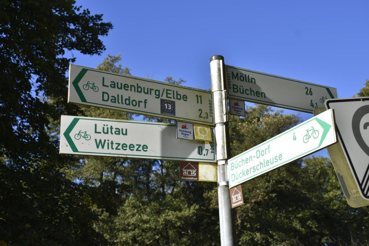 Pension Zur Schleuse Garni Am Elbe Luebeck - Kanal In Witzeeze Exterior foto