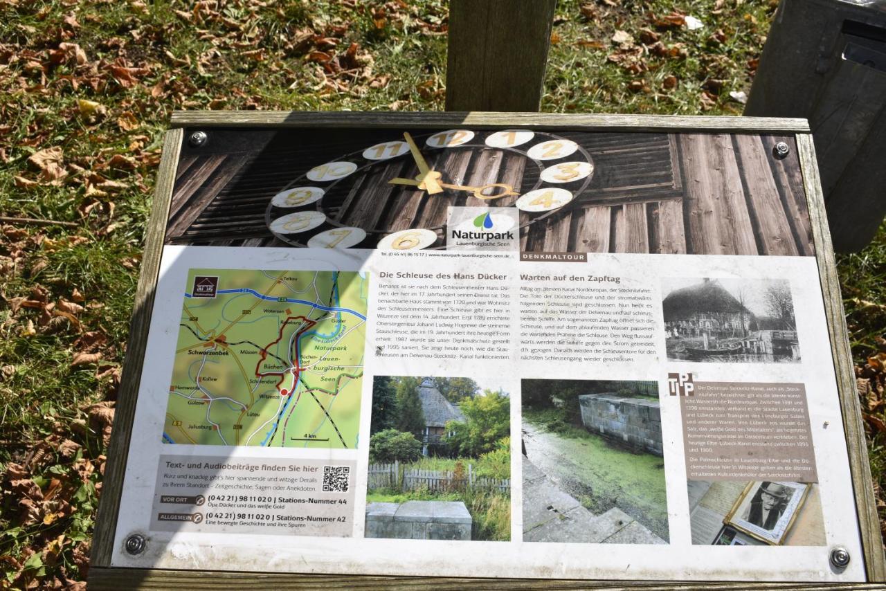 Pension Zur Schleuse Garni Am Elbe Luebeck - Kanal In Witzeeze Exterior foto
